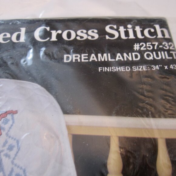 Vintage Janlynn Dreamland Cross Stitch Baby Quilt Kit 257-32 Horse Bunny Bear - Picture 4 of 5